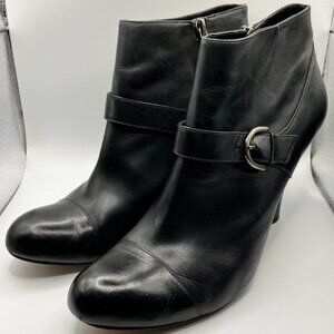 Gorgeous Max Studio RALLY Boots Genuine Fine Black Leather Ankle Boots Size 9